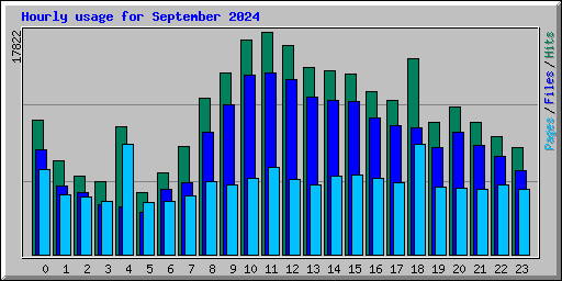 Hourly usage for September 2024