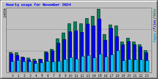 Hourly usage for November 2024